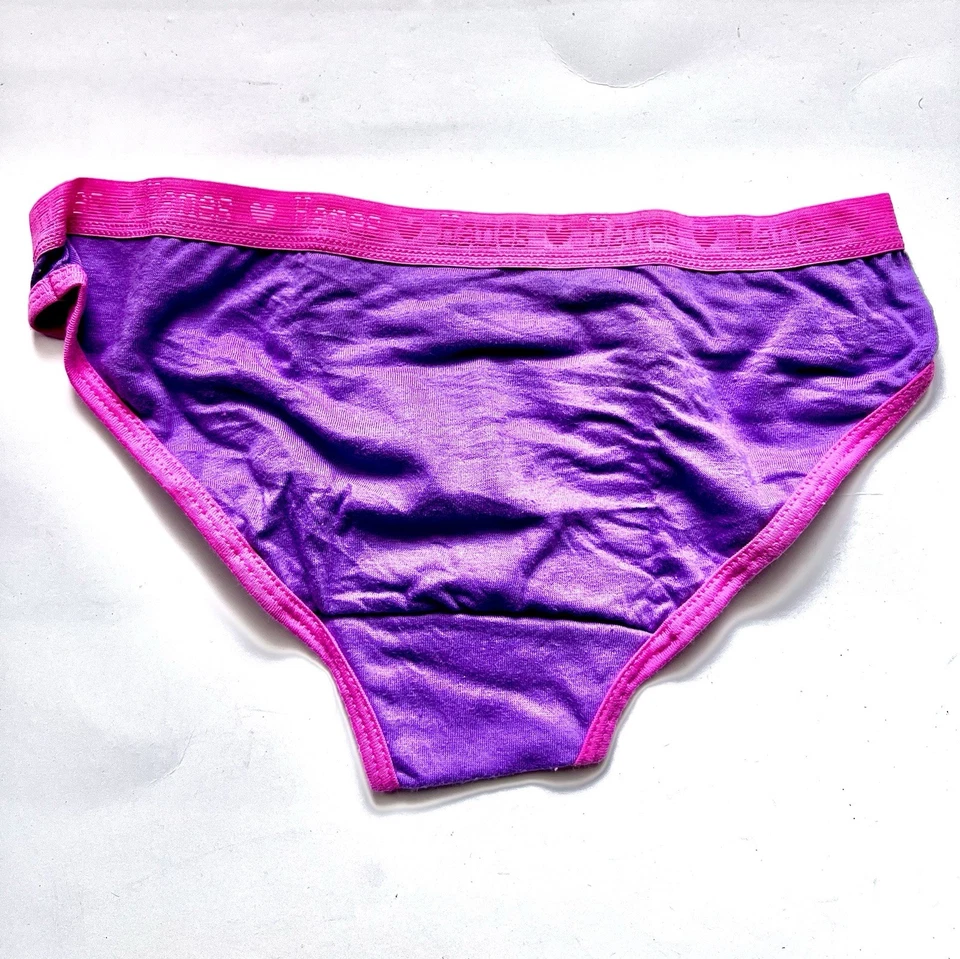 Ropa interior de bikini súper suave para niñas Hanes Originals, paquete de 4 lo último Foto 3 de 3