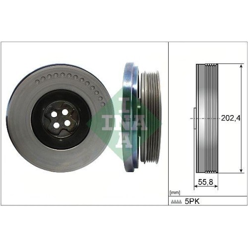 Poulie de vilebrequin Schaeffler INA pour une distribution Mercedes robuste