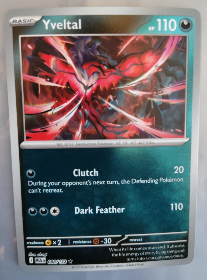 Yveltal 088/132 ME01 Mega Evolution Reverse Holo Near Mint