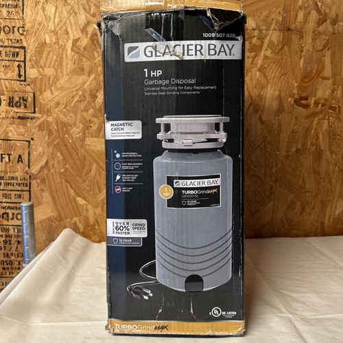 Glacier Bay Turbo Grind Max 1 HP Garbage Disposal GB1000-SL *READ!* AA