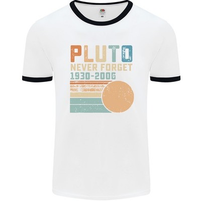 Pluto Nie Vergessen Weltraum Planet Astronomie Herren Ringer T-Shirt