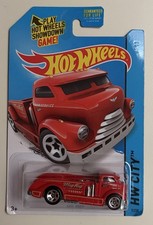 2015 Hot Wheels #9 HW City-HW City Works MIG RIG Red Variation w/Chrome 5 Spokes
