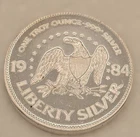 1984 A-Mark 1 oz .999 Fine Silver Round - Vintage Liberty Eagle & Bell
