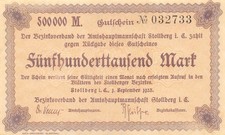 500.000 Mark - Stollberg - Amtshauptmannschaft - 1.9.1923