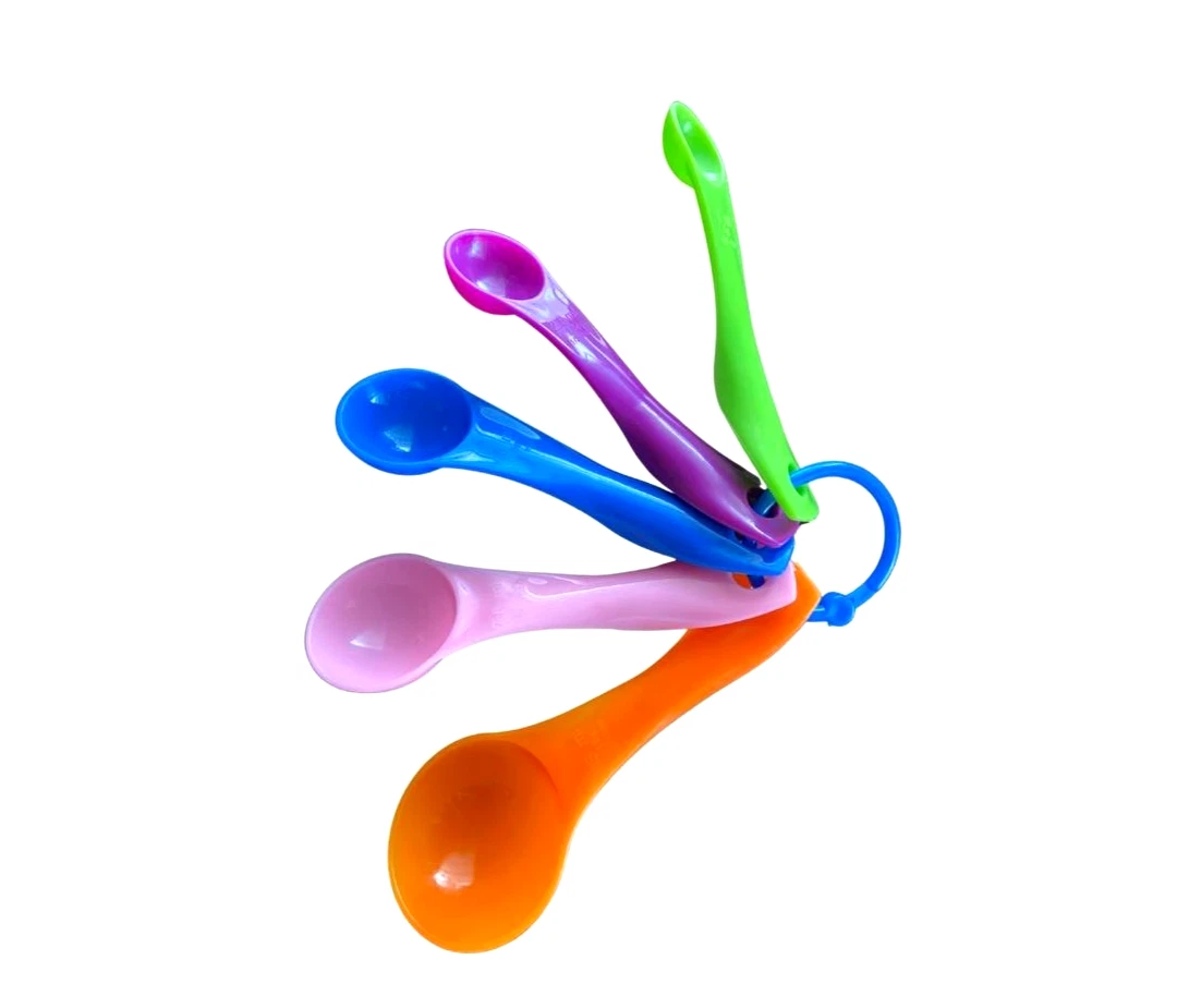 5Pcs Measuring Spoons Plastic Teaspoon Measure Spoon Cups Gram Scoop Kitchen