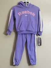 Reebok Kids Lavender Fleece Hoodie Jog Set 2pc RV 48.00 Size 4
