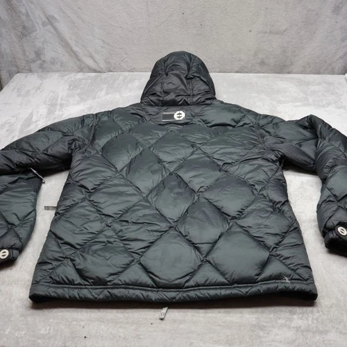 Planet Earth Down Jacket Mens Medium Blue Insulated Quilted Pit Zip Puffer VTG image 12