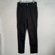 Frank And Oak Womens Size 27 Black Slim Fit Jeans Cotton Blend Denim