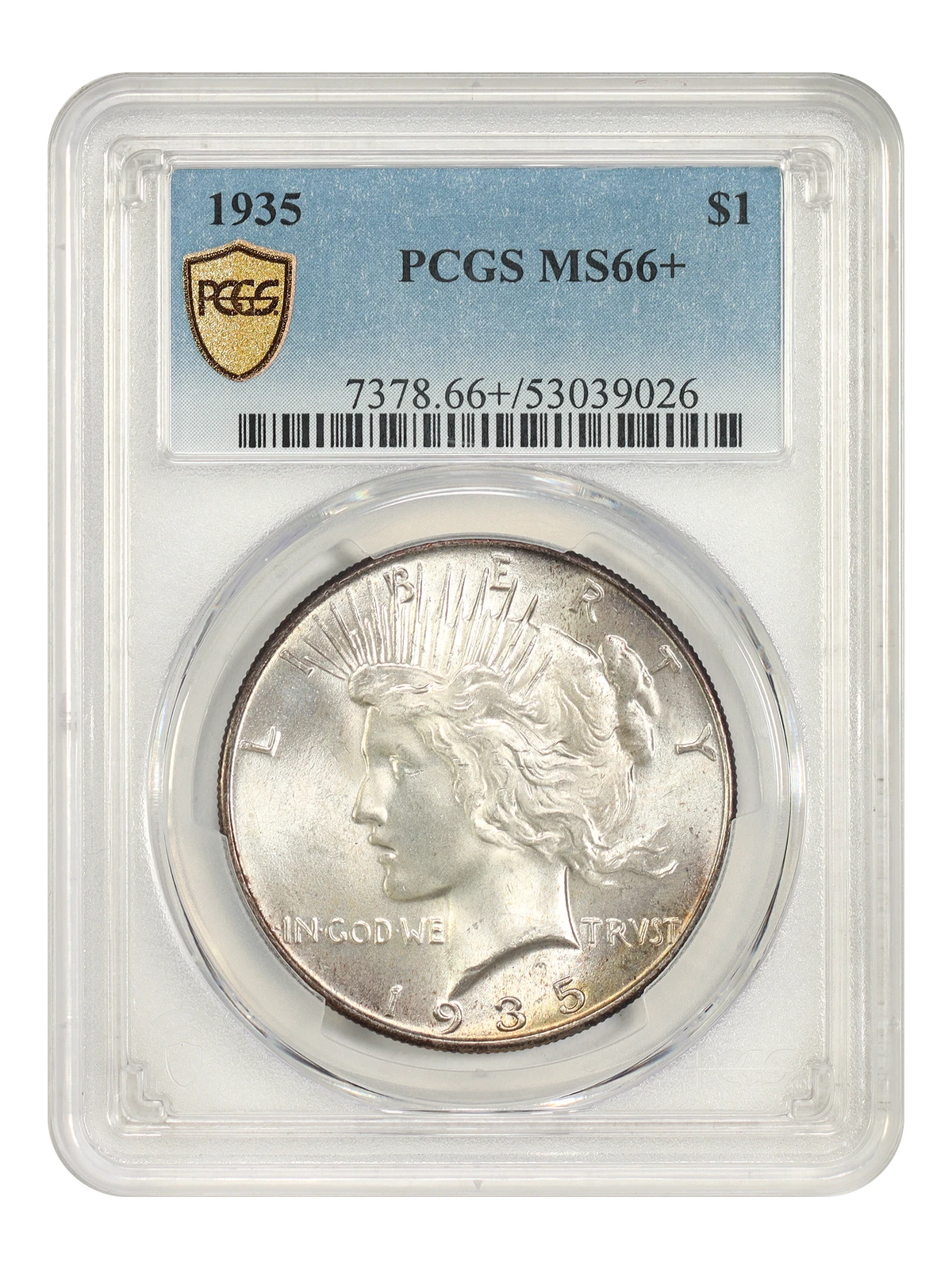 1935 $1 PCGS MS66+ - Peace Dollar - Final P-Mint Peace Dollar