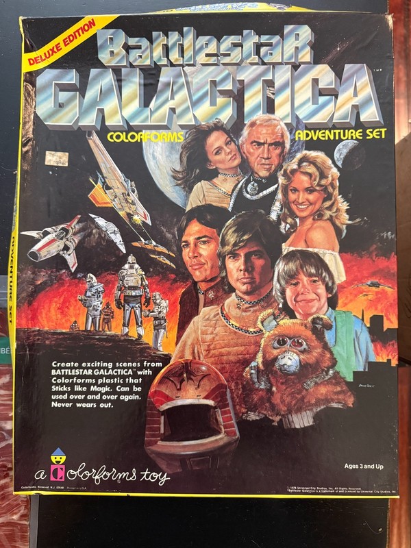 BATTLESTAR GALACTICA DELUXE COLLECTORS EDITION COLORFORMS SET 1978 BOXED