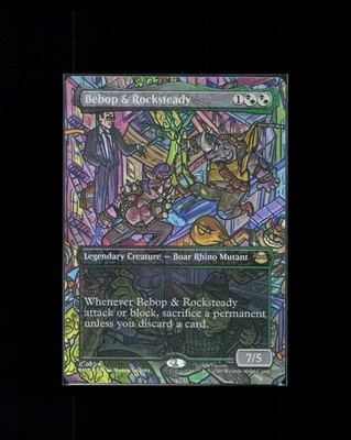 Bebop & Rocksteady 0204 (Borderless) Foil - MTG Teenage Mutant Ninja Turtles