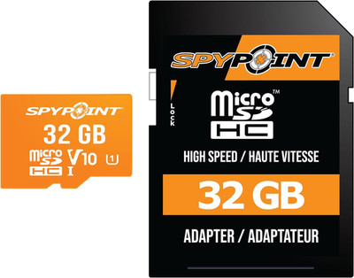 SPYPOINT 32GB Micro SD Memory Card Trail for Cameras | Adapter Media Storage for