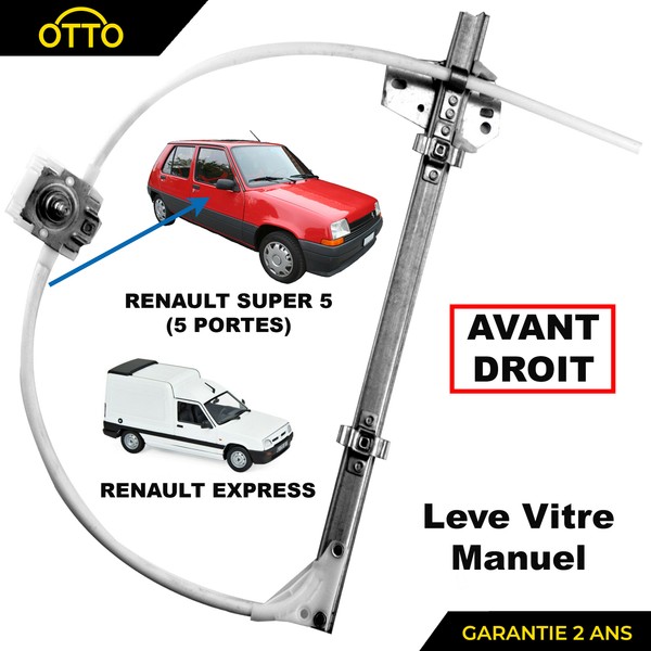 Fensterheber Vorne Rechts FüR Renault Super 5 Mit 5 TüRen 7700762672 7700774974-image