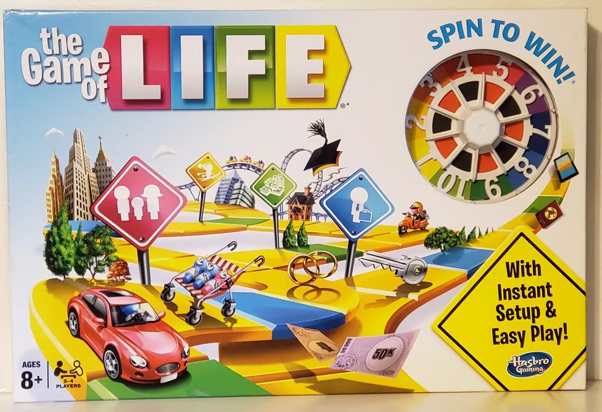 The Game of Life Board Game Hasbro 2014 Instant Set Up & Easy Play