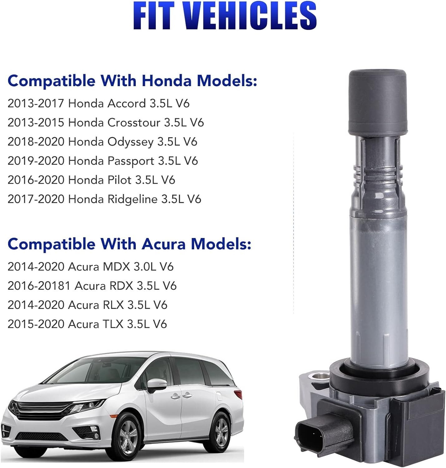 6X Ignition Coils For Honda Odyssey Accord Pilot Acura MDX RLX - Foto 7