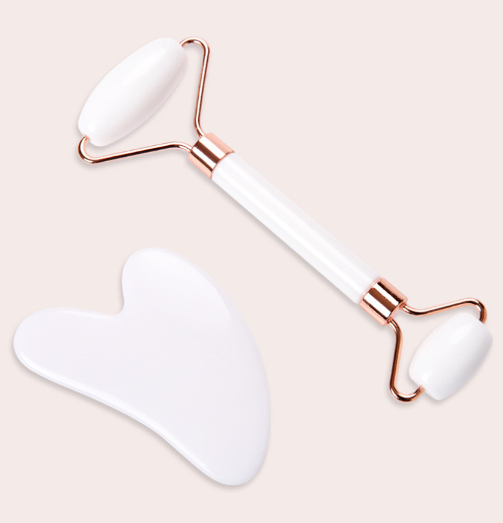 Gua Sha Stein und Roller ** Massage Hauptpflege Anti Aging Gesichtsmassage