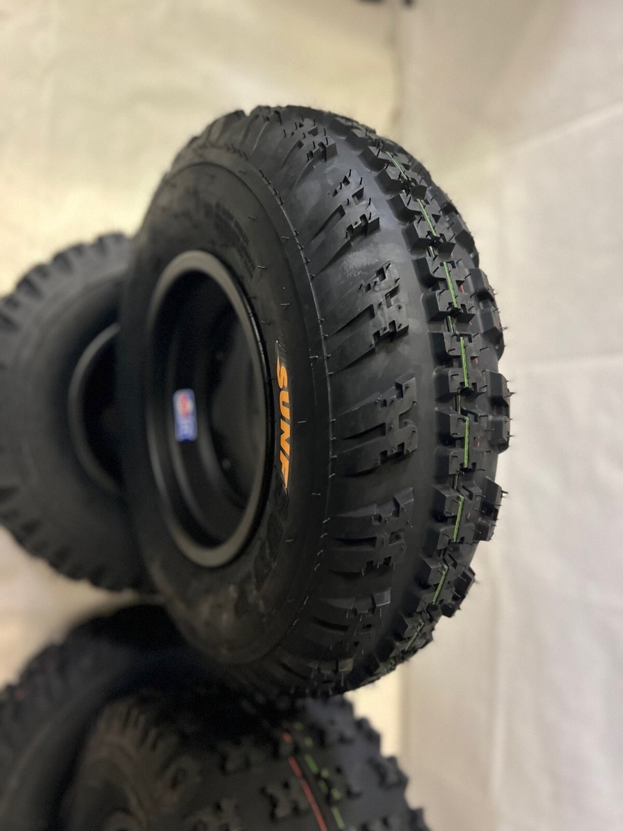DWT A5 Black Front Rear Rims Wheels Sunf MX Tires TRX 450R 400EX