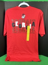 Champion Men's University Of Georgia Bulldogs Short Sleeve Top Size M Red