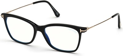 Tom Ford TF5712-B 001 Black Plastic Cat Eye Eyeglasses Frame 50-15-140 5712-B RX