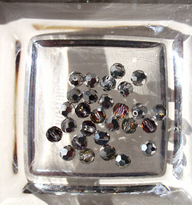 10 Swarovski  Perlen  CLASSIC BEADS 5mm RUND  CRYSTAL VOLCANO Art. 5000 RARITÄT
