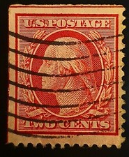 1910 - 1911 George Washington  2c. Vintage Rare Deep Red