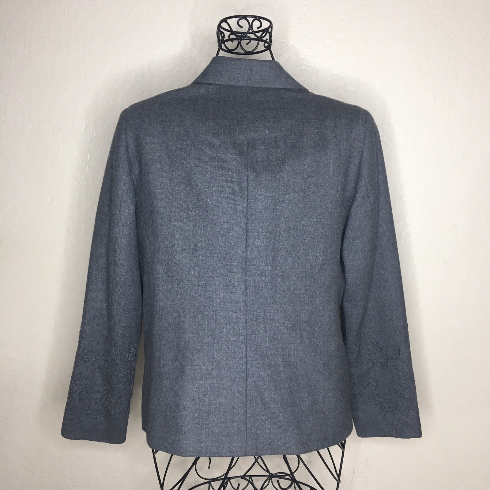 Pendleton Gray Virgin Wool Blazer Jacket Lined Wo… - image 2
