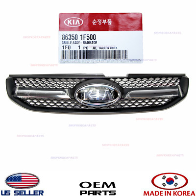 Genuine OEM Kia 86350 1f500 Front Radiator Grille W/ Emblem 2006 