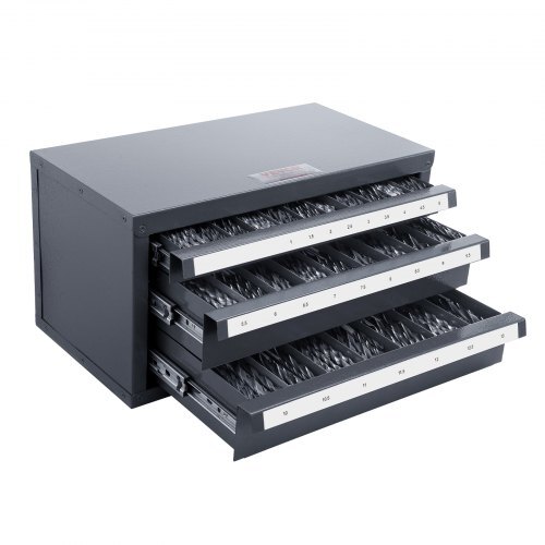 3-Drawer Drill Bit Organizer Cabinet for 1m Bits – Compact Storage Solution