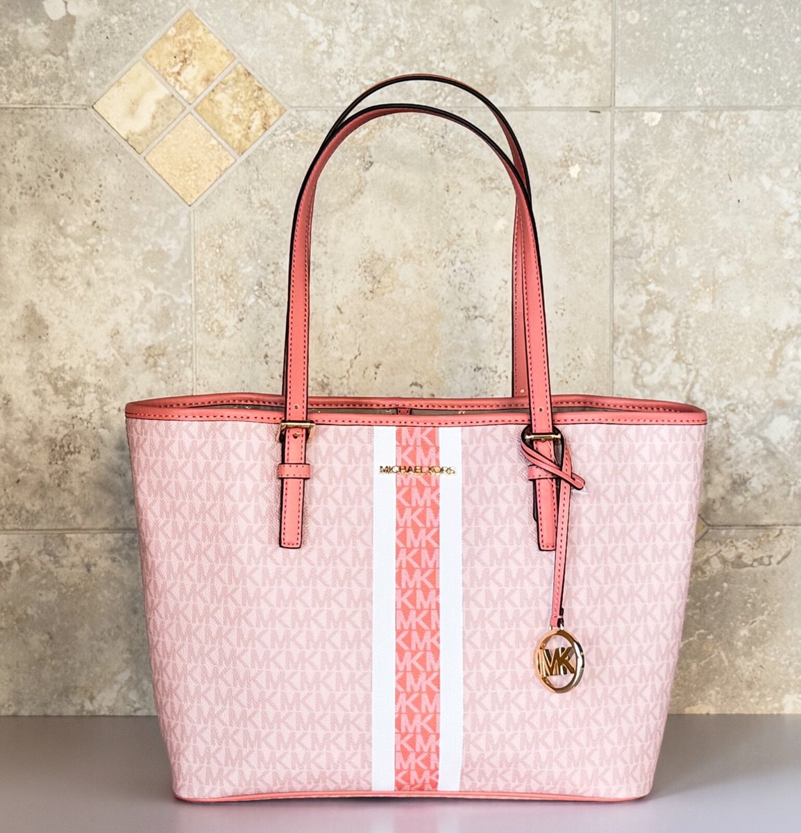 Michael Kors Women's Jet Set Travel Md Carryall Tote - Sherbert