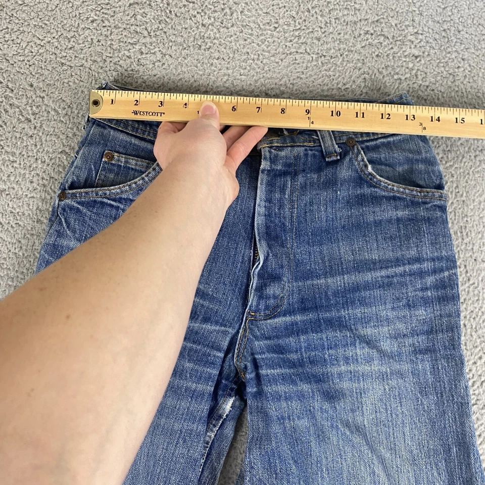 Jeans Hash DE COLECCIÓN para mujer 26 pierna ancha acampanada estrella lavado medio años 70 hechos en EE. UU. Foto 3 de 4