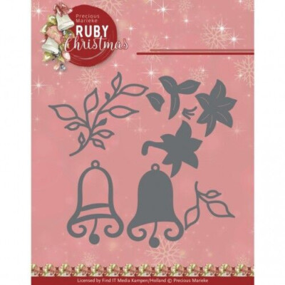 FIND IT MEDIA  -  METAL CUTTING DIES  - RUBY CHRISTMAS BELLS