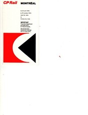 CANADIAN PACIFIC RY - MONTREAL SERVICE - 4/25/1976