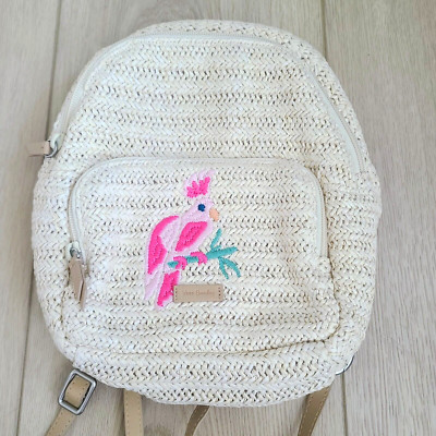 Vera Bradley Straw Mini Convertible Backpack Light Natural  display picture 3