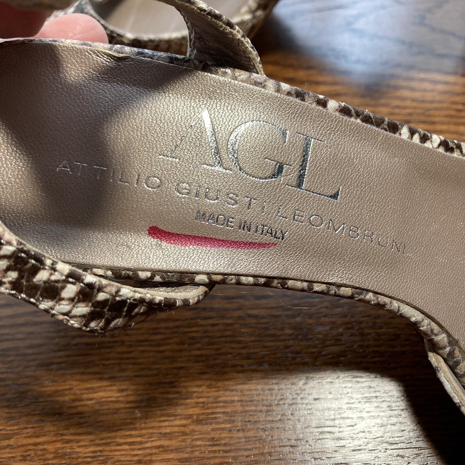 Attilio Giusti Leombruni Embossed Python Snakeski… - image 9