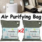 2x Bamboo Charcoal Air Purifying Bag Odor Absorber for Car Closet Bathroom 500G