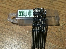 Jobber Drill 1/8" HSS 135&deg; Split Point Black and Gold Finish Qty-7
