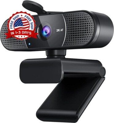 Cámara web micrófono dual cubierta privacidad computadora USB FHD