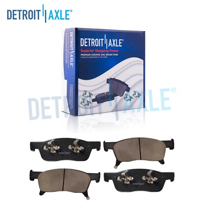 Pair Front Ceramic Disc Brake Pads with Hardware for 2019 - 2023 Subaru Ascent