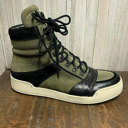 Balmain H\u0026M Combat In Pelle Paris stivaletti men's Sz 9 (42) Pelle  Scamosciata | eBay