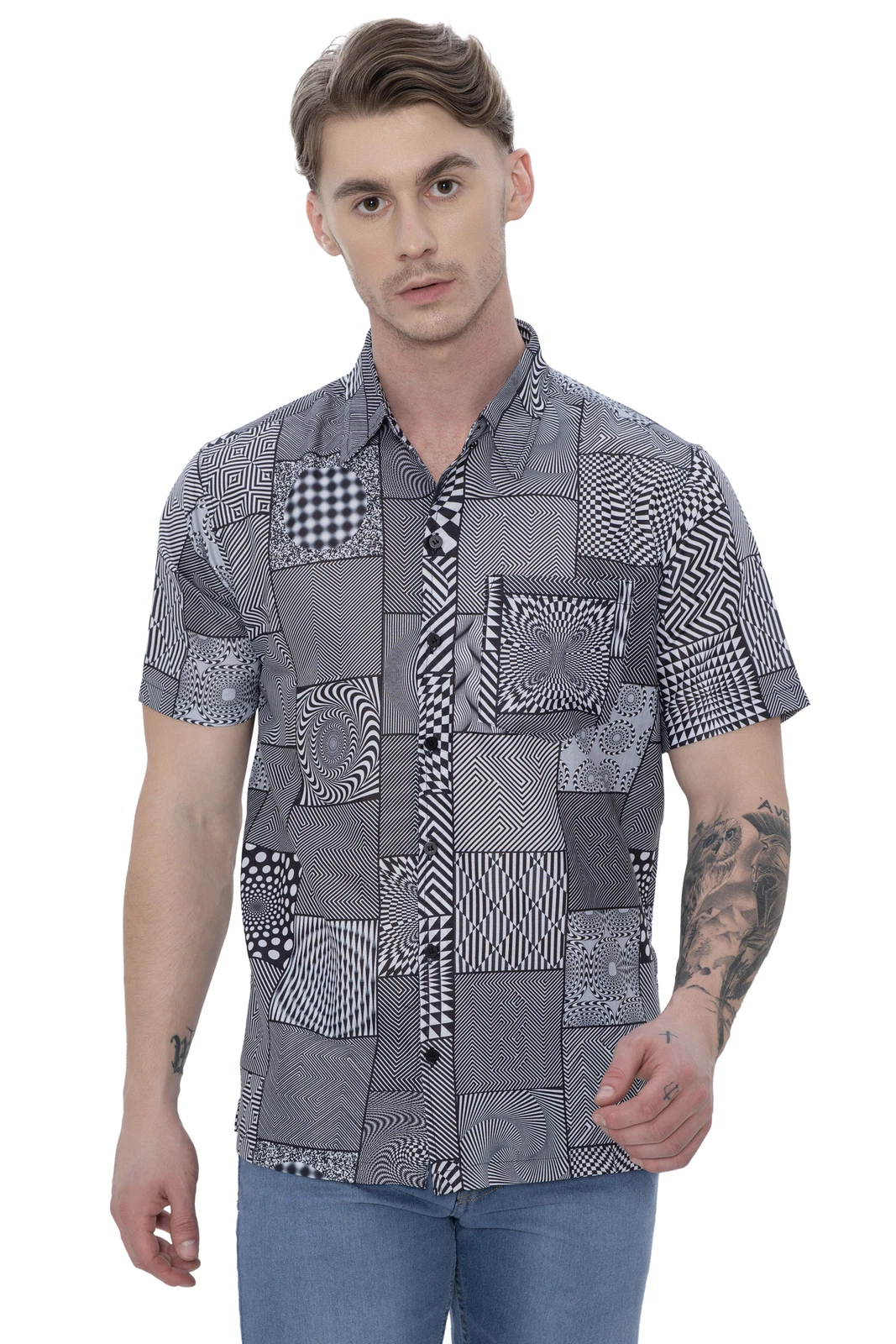 HAPPY BAY Men's Hawaiian Shirts Short Sleeve Button Down Shirt Mens Summer