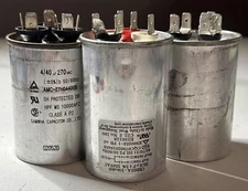 Dual Run Capacitor Lot of 3. Various Values. See Description.