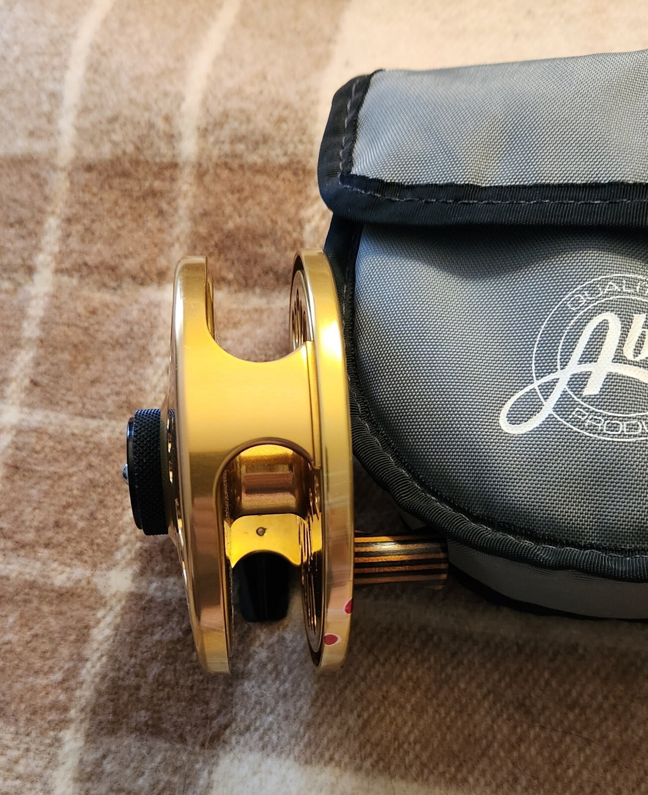 RARE Abel Super 6 Gold/ Brown Trout Custom Color. Perfect Condition!