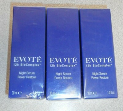 LOT OF 3 EVOTE 12H BIOCOMPLEX NIGHT SERUM POWER RESTORE 1.0oz NIB & SEALED