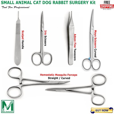 SMALL ANIMAL CAT DOG RABBIT SURGICAL VETERINARY INSTRUMENTS SCISSORS