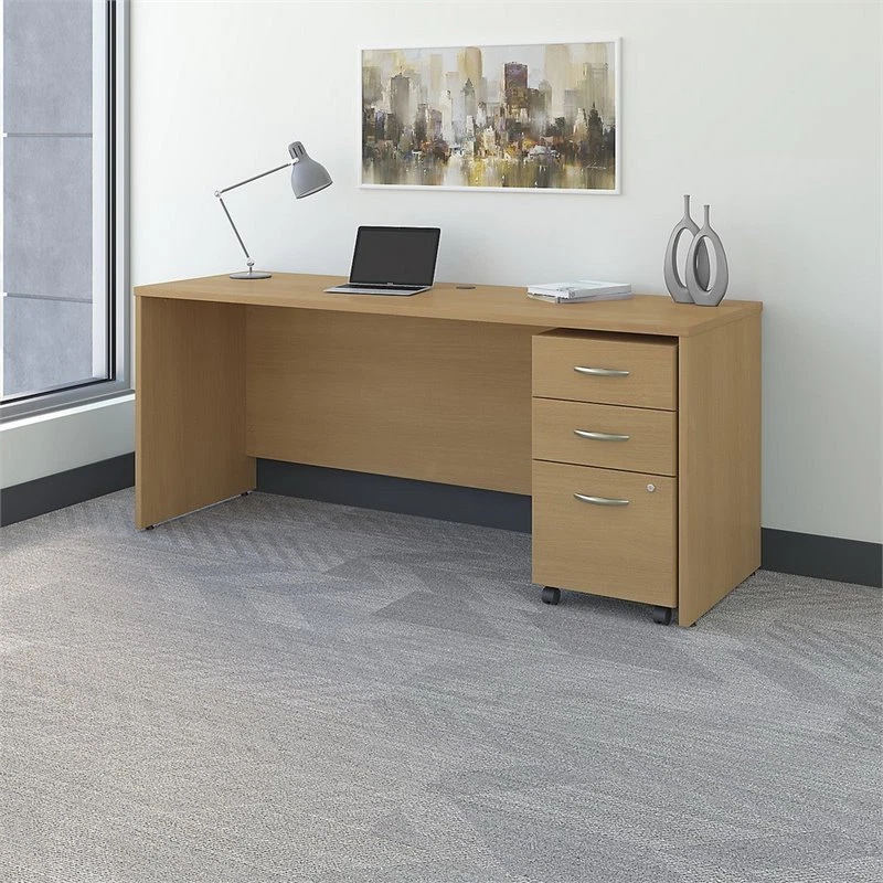 Escritorio Bush BBF Serie C 72" Credenza con Pedestal en Arce Casno Rojizo Foto 2 de 4