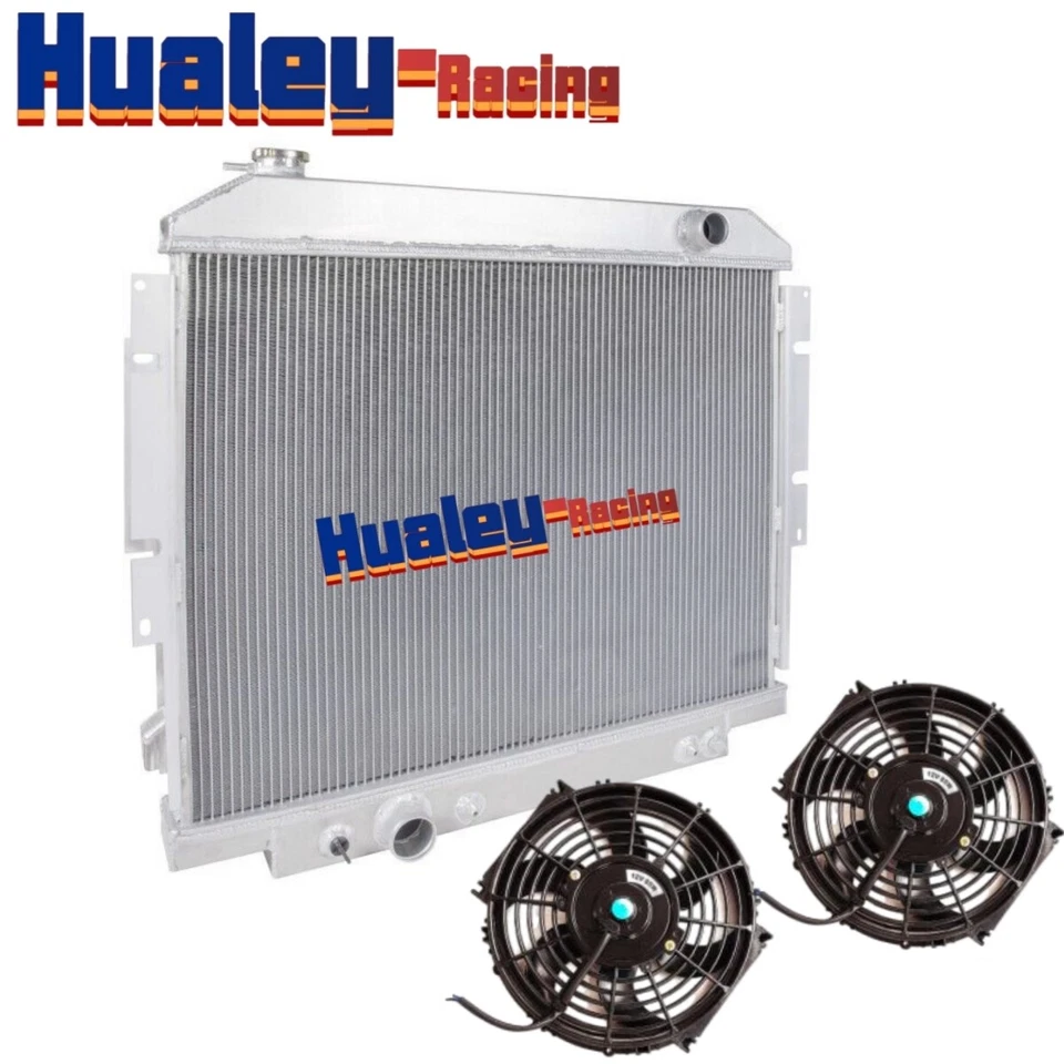 Radiador y ventilador de aluminio para Ford F250 F350 F59 Super Duty 1983-1994 6,9 L 7,3 L V8 Foto 2 de 4