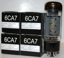 Factory Platinum Matched Quad Electro Harmonix Fat Bottle 6CA7 / EL34 Tubes, NEW
