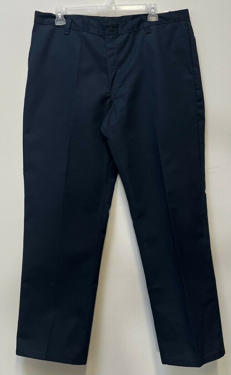 Dickies Men's Flat Front Work Pants Navy Blue Size 42 X 32 Dickies Men's Flat Front Work Pants Navy Blue Size 42 X 32