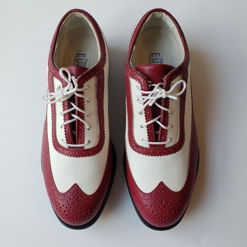White Wingtip Women's Golf Shoes Size 
