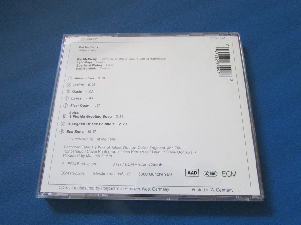 CD - Pat Metheny - Watercolors - 827 409-2 1977 - neuwertiger Zustand - Bild 3 von 3